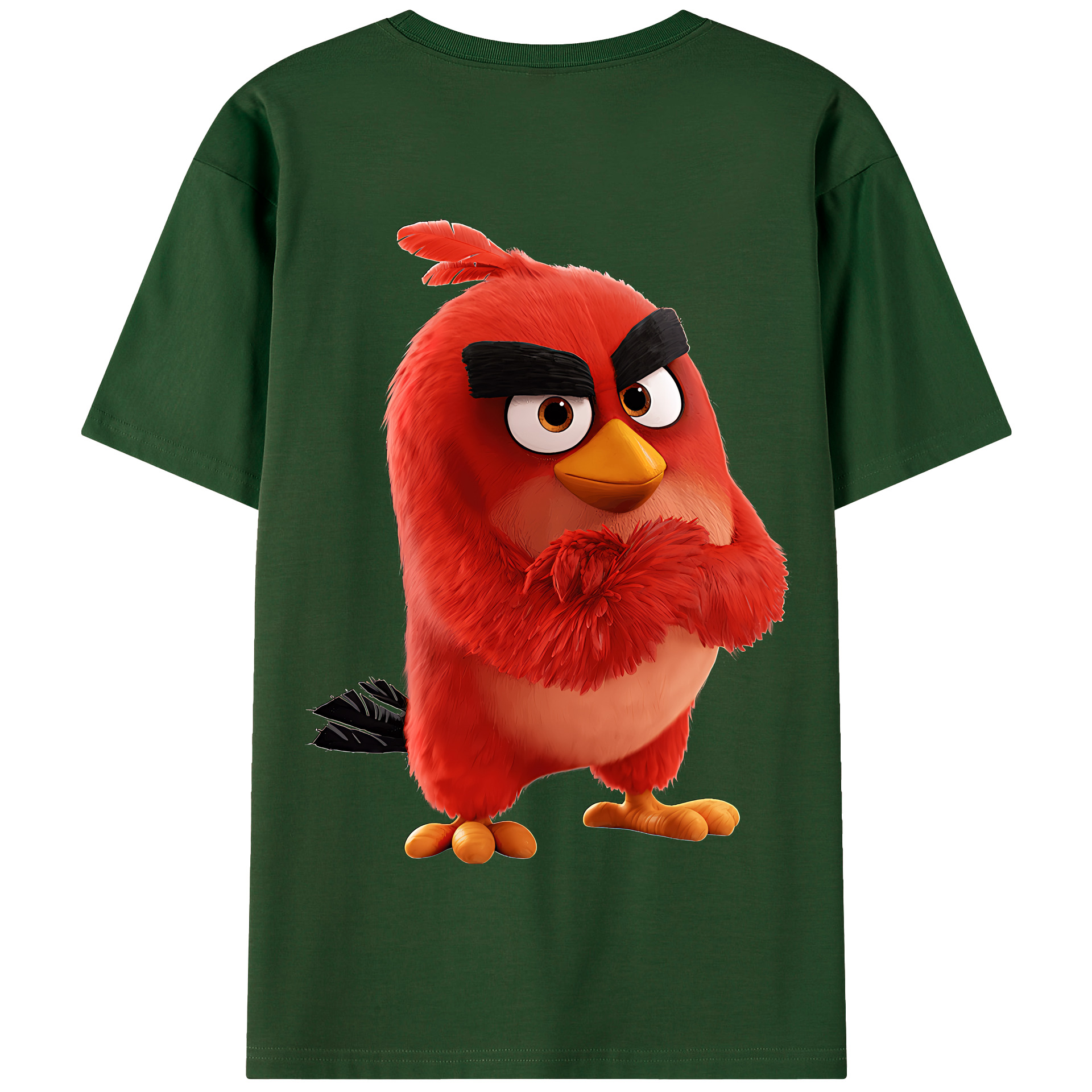 （画像用） Angry Birds アングリーバード 綿100％半袖Tシャツ（背面プリント）